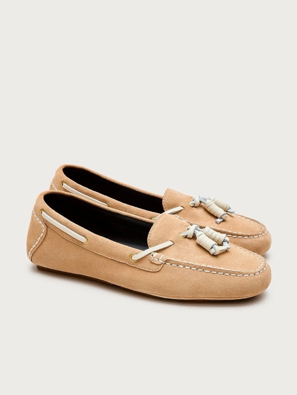 J. Crew New driving loafers in suede leather apple cinnamon size 7 NEW soft
